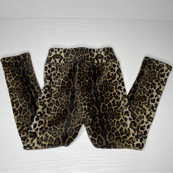 Jinlaba Fleece Leggings Girls 7 US 120 CM Animal Print Cheetah Cozy Leggings - Picture 9 of 11